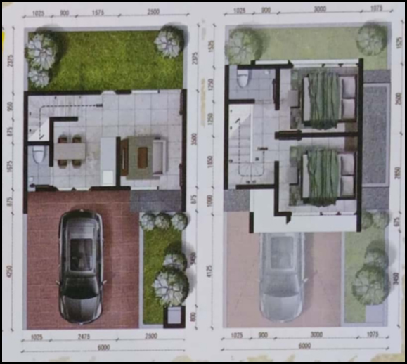 Layout Tipe 45 ( Mognolia)